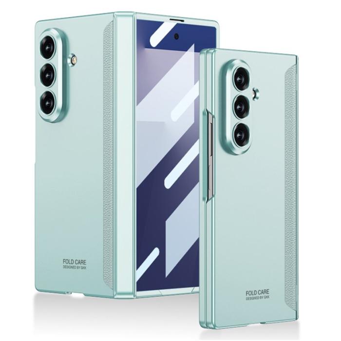 GKK - GKK Samsung Galaxy Z Fold7 Fodral KonstLäder - Mint Grön