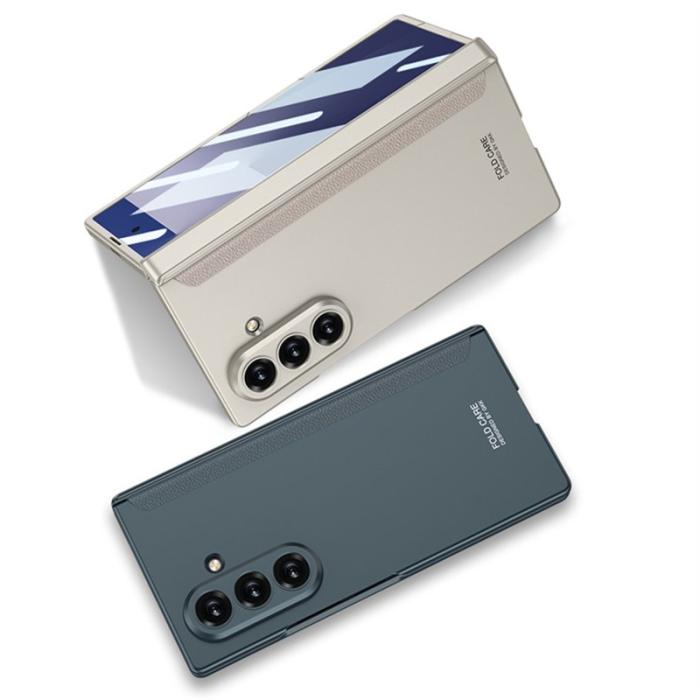 GKK - GKK Samsung Galaxy Z Fold7 Fodral KonstLäder - Blå