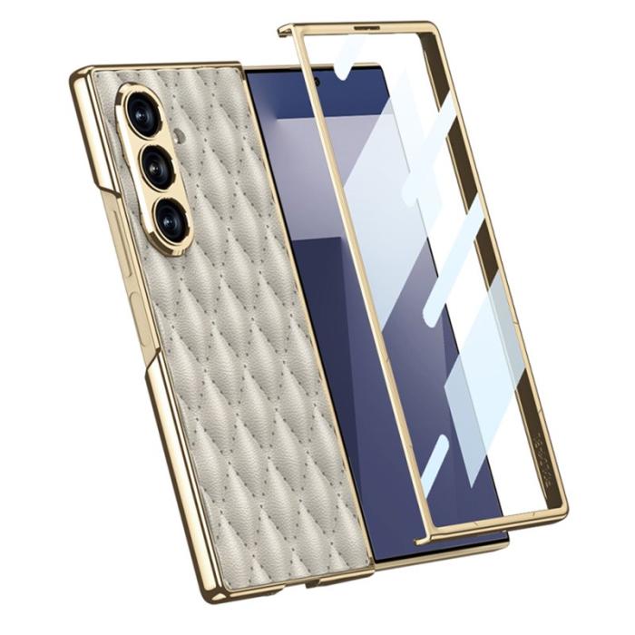 GKK - GKK Samsung Galaxy Z Fold7 Fodral - KonstLäder - Rosa