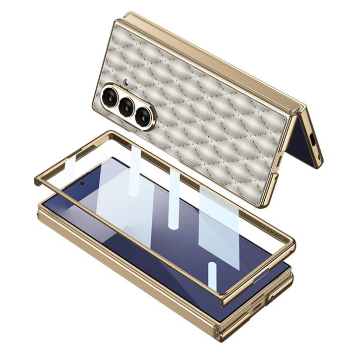 GKK - GKK Samsung Galaxy Z Fold7 Fodral - KonstLäder - Rosa