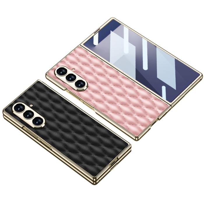 GKK - GKK Samsung Galaxy Z Fold7 Fodral - KonstLäder - Rosa