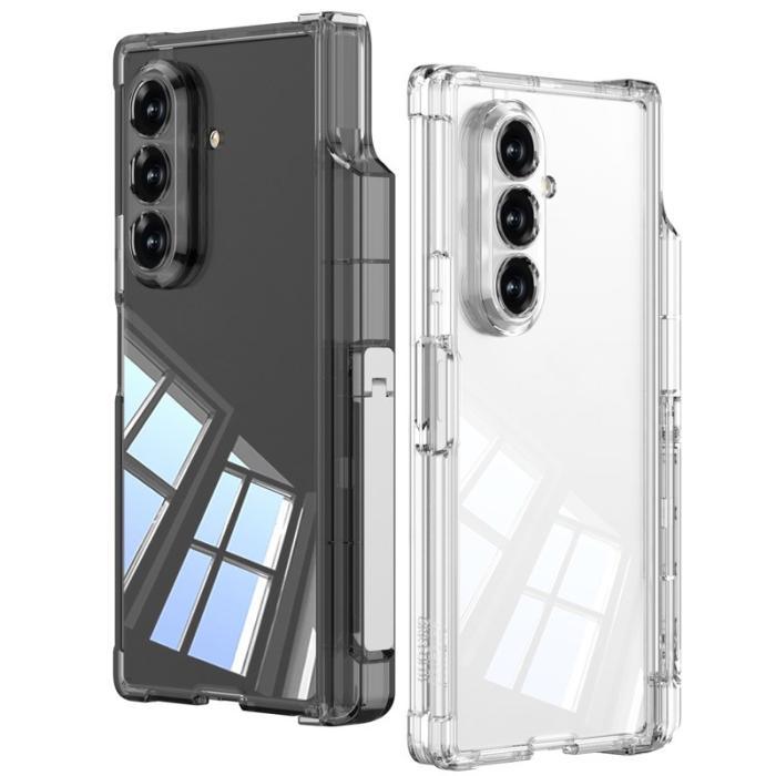GKK - GKK Samsung Galaxy Z Fold7 Fodral Äkta läder - Transparent