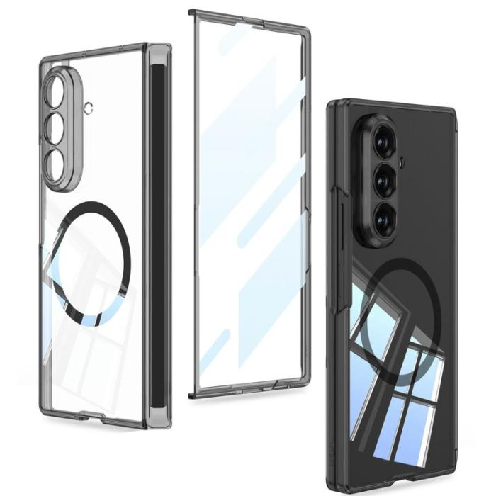 GKK - GKK Samsung Galaxy Z Fold7 Fodral Äkta läder - Svart