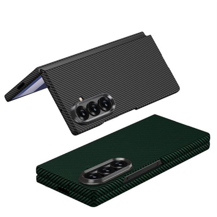 GKK - GKK Samsung Galaxy Z Fold7 Fodral Carbon Fiber PC - Blå