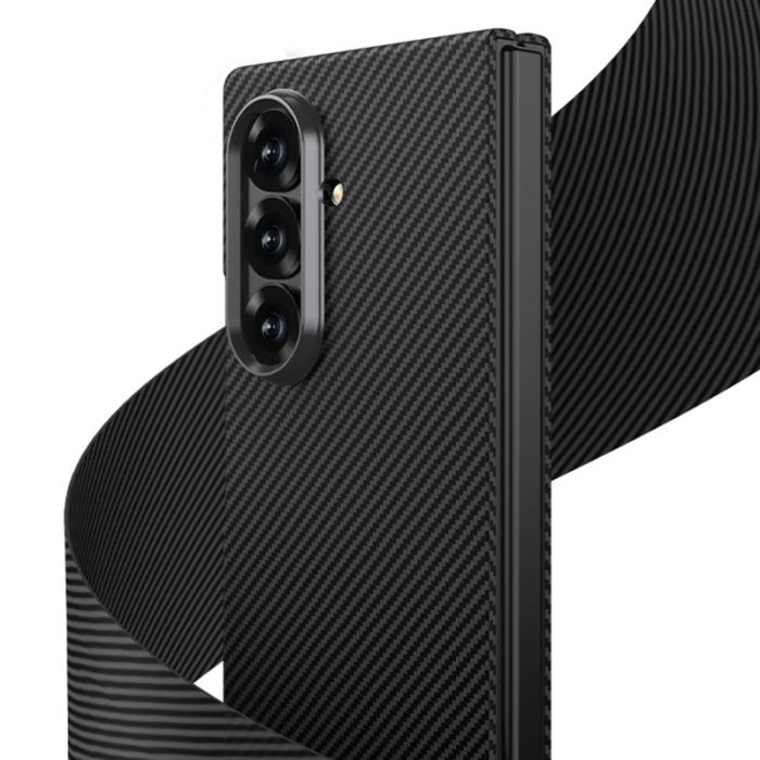 GKK - GKK Samsung Galaxy Z Fold7 Fodral Carbon Fiber PC - Blå