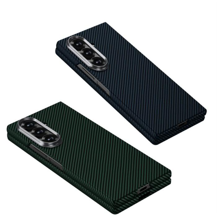 GKK - GKK Samsung Galaxy Z Fold7 Fodral Carbon Fiber PC - Grön
