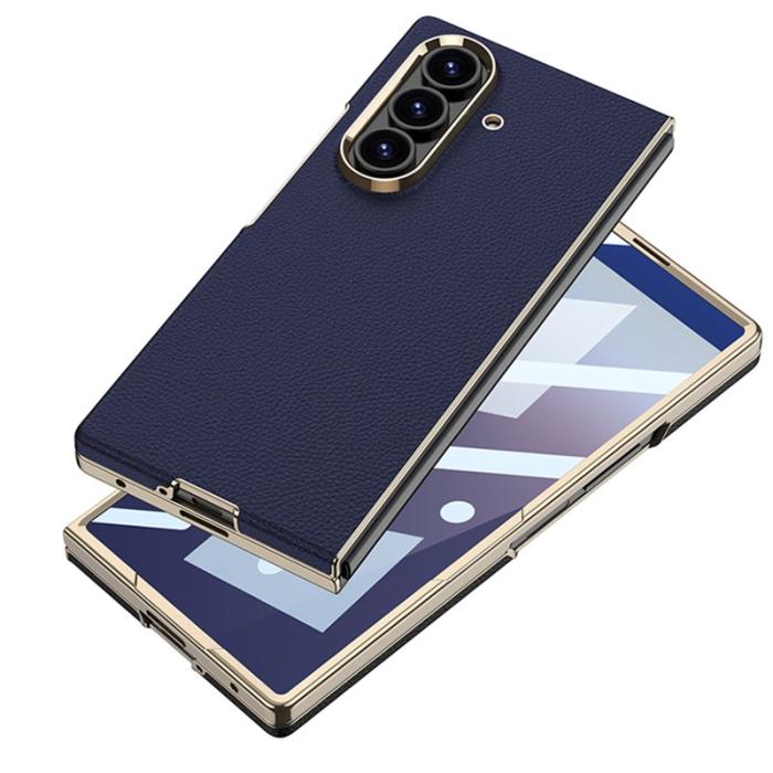 GKK - GKK Samsung Galaxy Z Fold7 Fodral Electroplated PC + PU - Svart