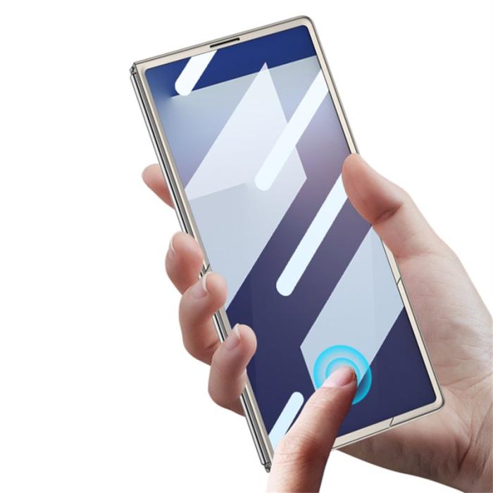 GKK - GKK Samsung Galaxy Z Fold7 Fodral - Grön - PC och Tempererat Glas