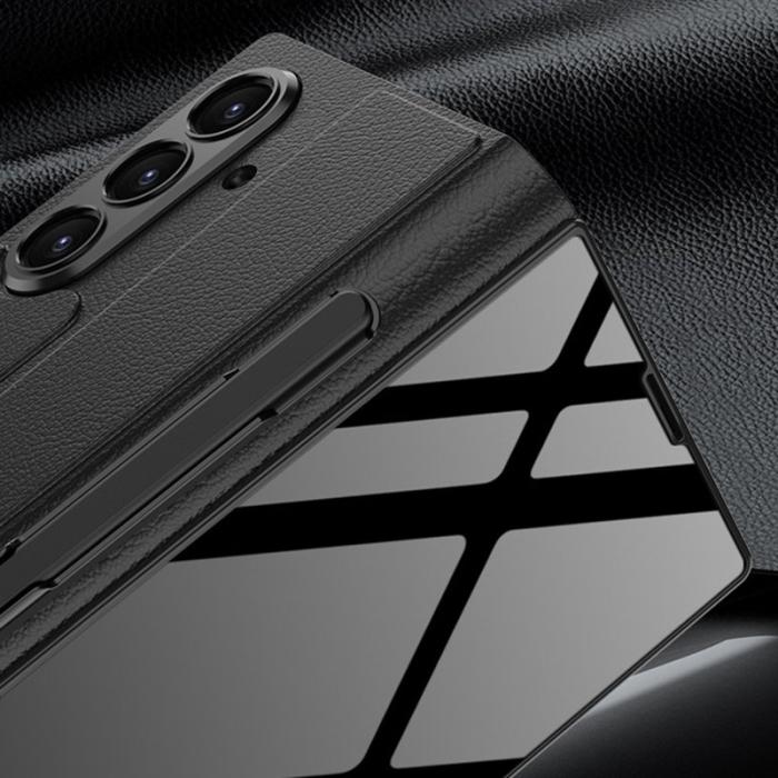 GKK - GKK Samsung Galaxy Z Fold7 Fodral - Hård PC + PU - Grå