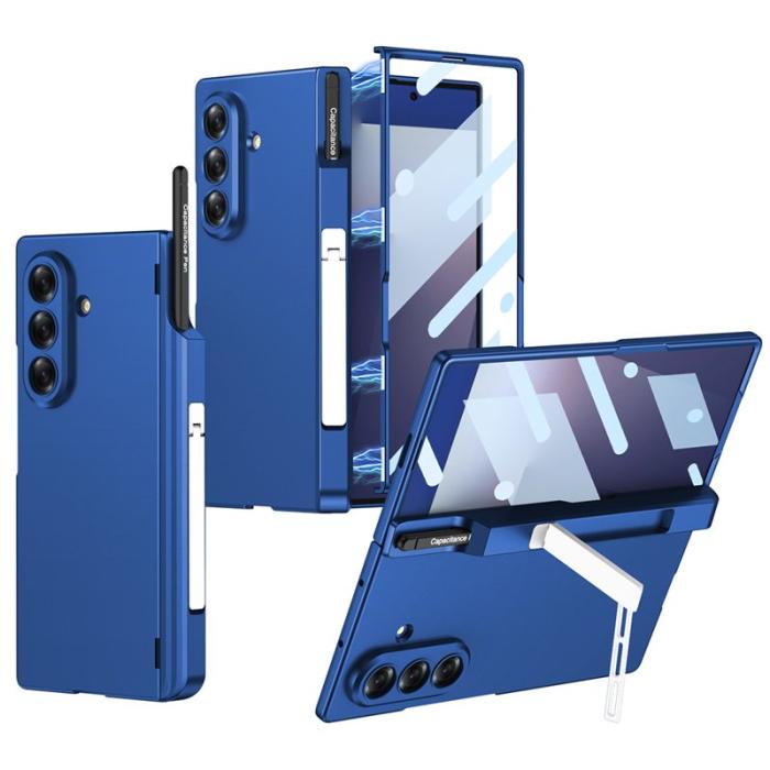 GKK - GKK Samsung Galaxy Z Fold7 Fodral Kickstand PC - Blå