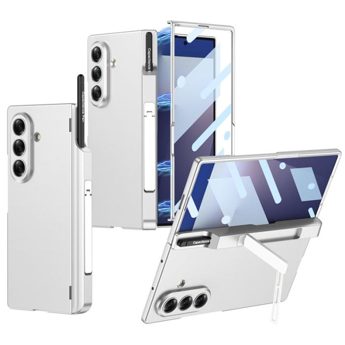 GKK - GKK Samsung Galaxy Z Fold7 Fodral Kickstand PC - Silver