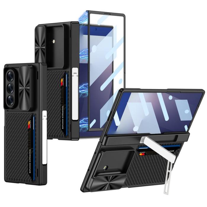 GKK - GKK Samsung Galaxy Z Fold7 Fodral Kickstand PC - Svart