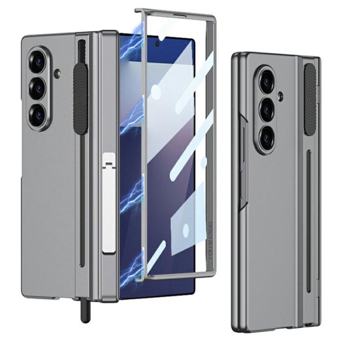 GKK - GKK Samsung Galaxy Z Fold7 Fodral Kickstand PC - Grå