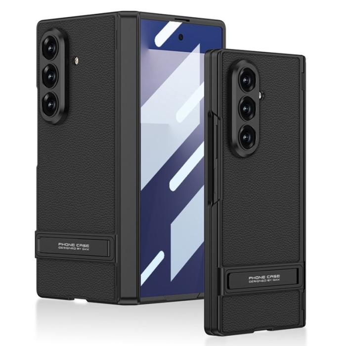 GKK - GKK Samsung Galaxy Z Fold7 Fodral Kickstand PU PC - Svart