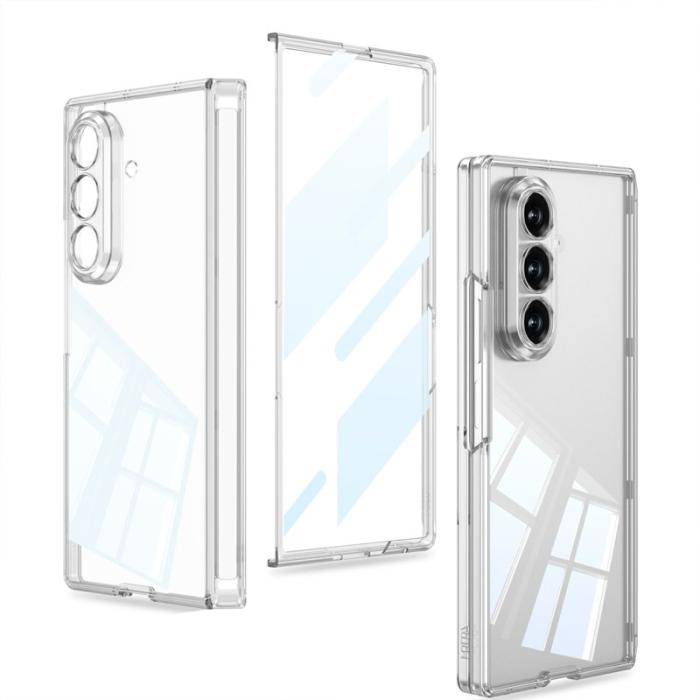 GKK - GKK Samsung Galaxy Z Fold7 Fodral - Klar PC med Tempererat Glas - Transparent