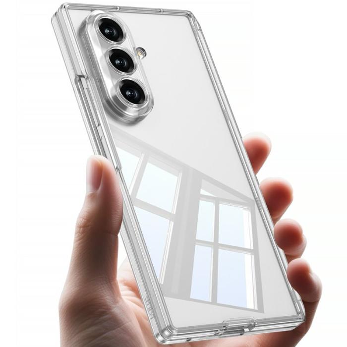 GKK - GKK Samsung Galaxy Z Fold7 Fodral - Klar PC med Tempererat Glas - Transparent