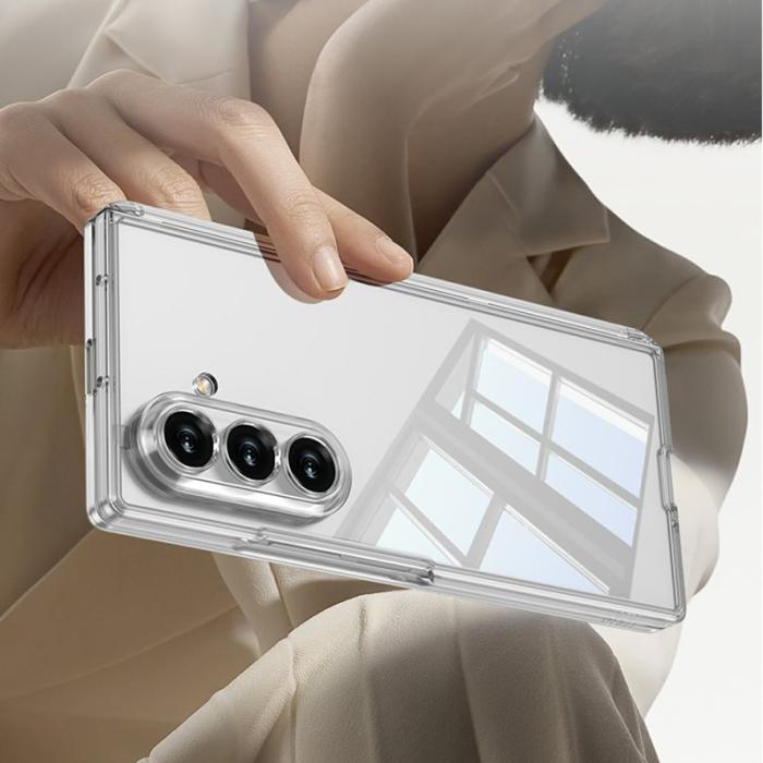 GKK - GKK Samsung Galaxy Z Fold7 Fodral - Klar PC med Tempererat Glas - Transparent