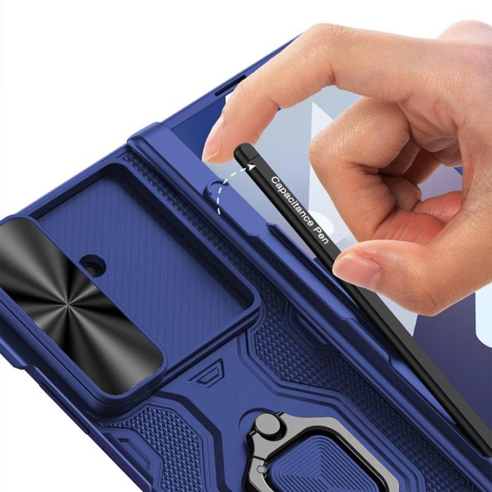 GKK - GKK Samsung Galaxy Z Fold7 Fodral Magnetisk Hinge Armor - Grå