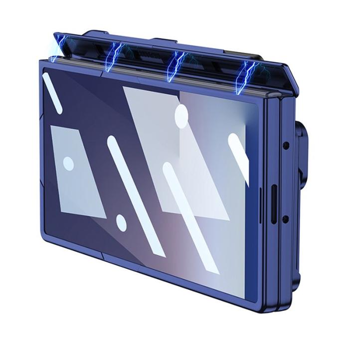 GKK - GKK Samsung Galaxy Z Fold7 Fodral Magnetisk Hinge Armor PC - Silver