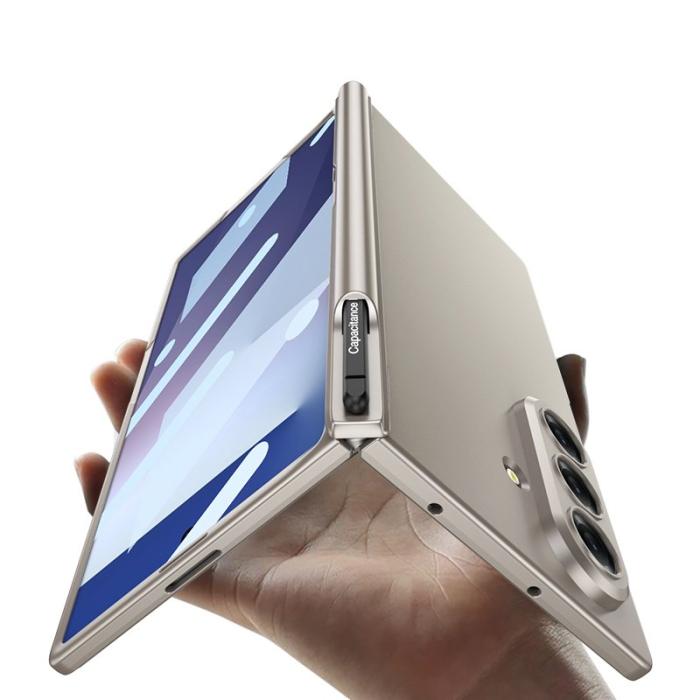 GKK - GKK Samsung Galaxy Z Fold7 Fodral Magnetisk Hinge PC - Grå