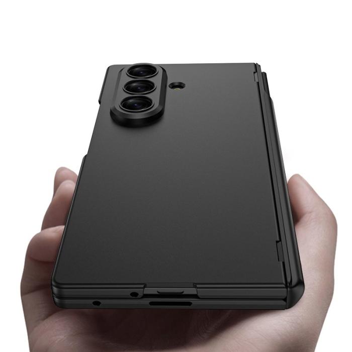 GKK - GKK Samsung Galaxy Z Fold7 Fodral Magnetisk Hinge PC - Svart