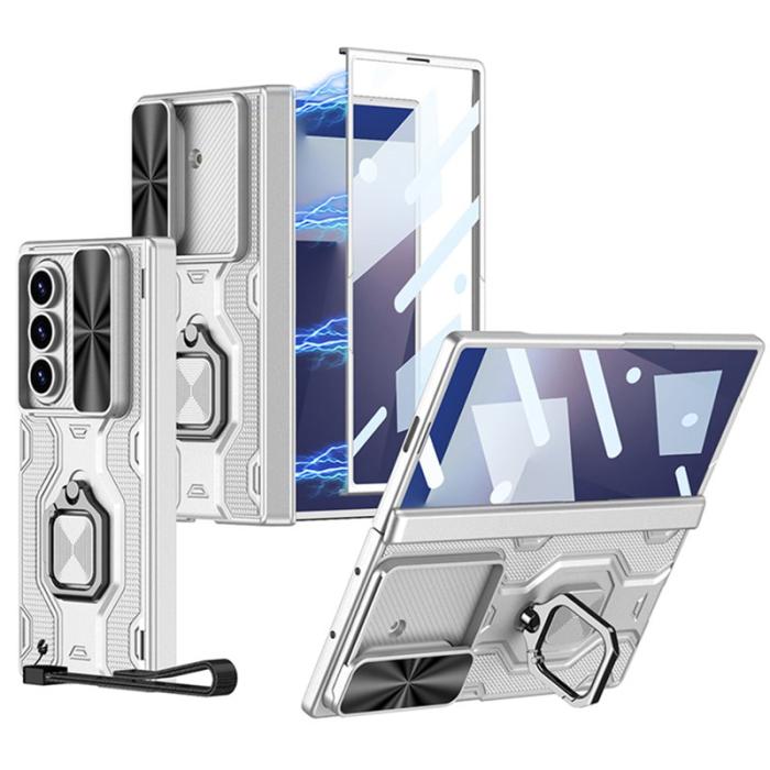 GKK - GKK Samsung Galaxy Z Fold7 Fodral Magnetisk Hinge - Silver