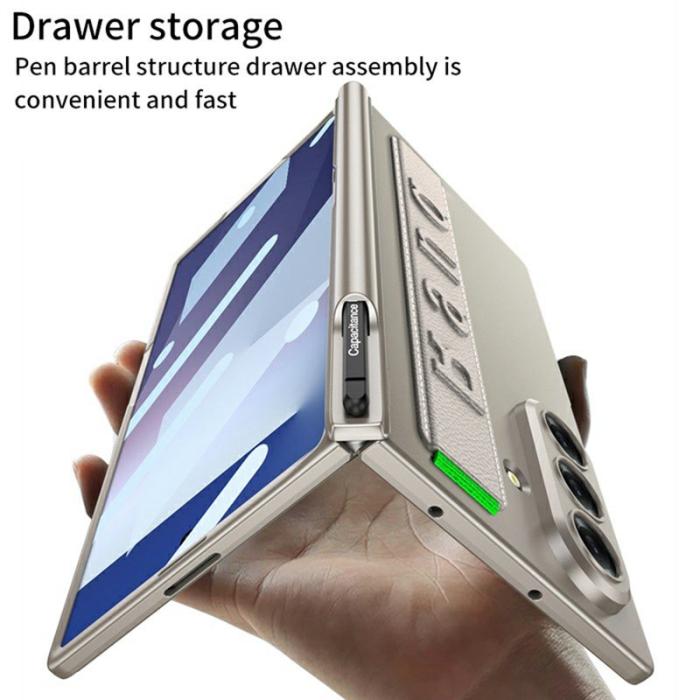 GKK - GKK Samsung Galaxy Z Fold7 Fodral Magnetisk Hinge - Grå