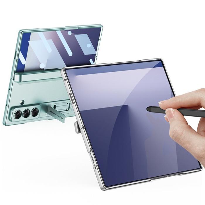 GKK - GKK Samsung Galaxy Z Fold7 Fodral Magnetisk Kickstand PC - Grön