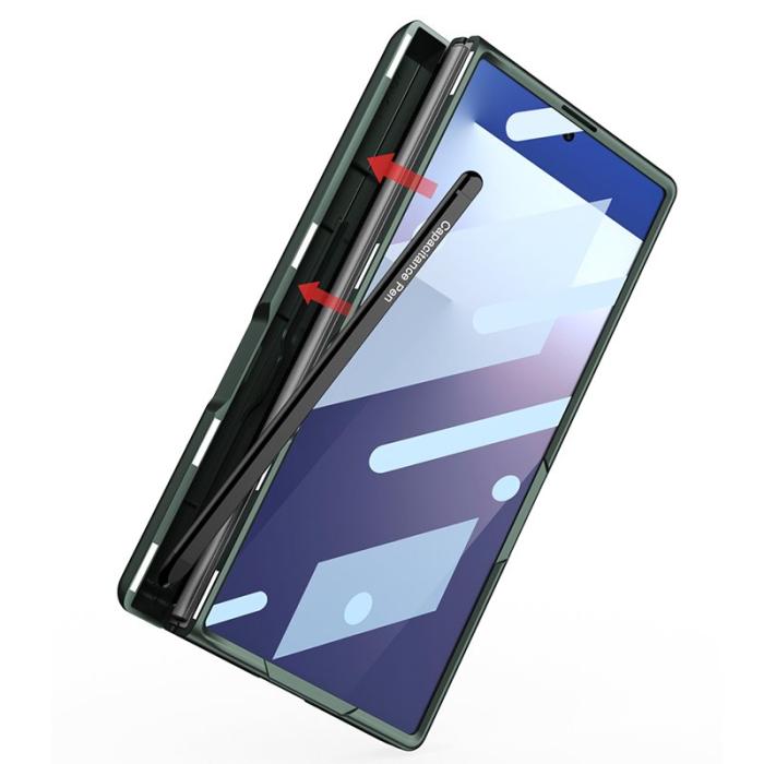 GKK - GKK Samsung Galaxy Z Fold7 Fodral Magnetisk Kickstand PC - Grön