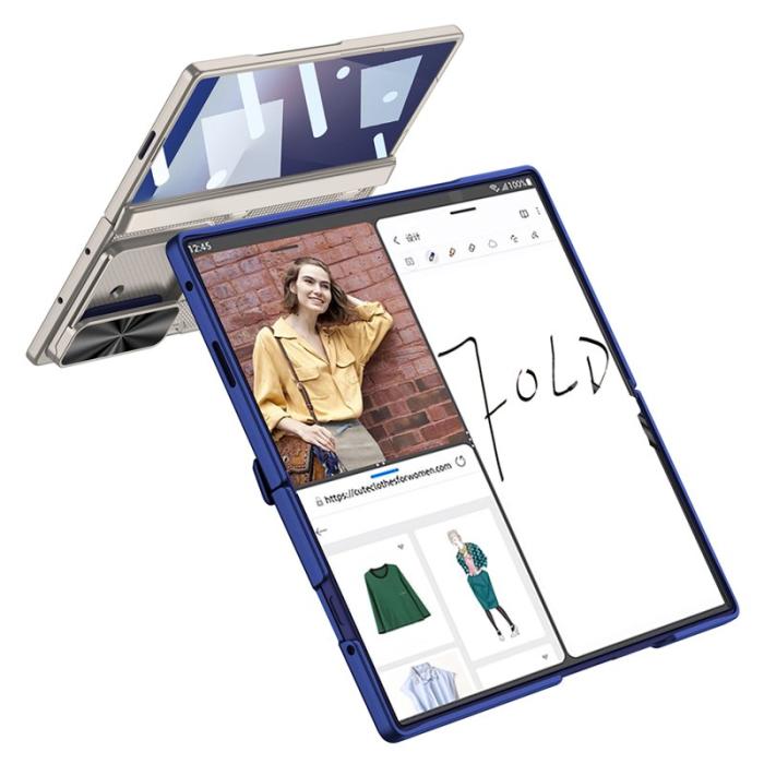 GKK - GKK Samsung Galaxy Z Fold7 Fodral Magnetisk Kickstand PC - Svart