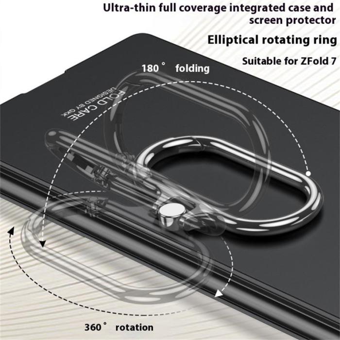 GKK - GKK Samsung Galaxy Z Fold7 Fodral Oval Kickstand - Grå