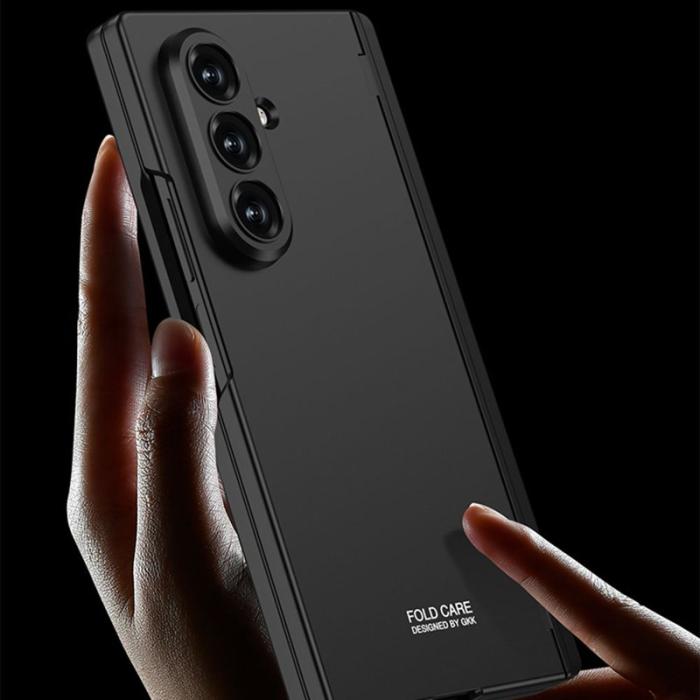 GKK - GKK Samsung Galaxy Z Fold7 Fodral - PC + Härdat Glas - Silver