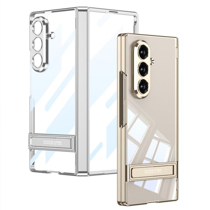 GKK - GKK Samsung Galaxy Z Fold7 Fodral - PC TempeRöd Glass - Champagne Guld