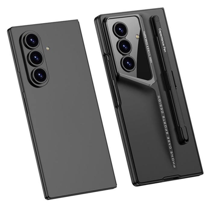 GKK - GKK Samsung Galaxy Z Fold7 Fodral - PC + TempeRöd Glass - Grå