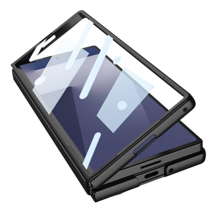 GKK - GKK Samsung Galaxy Z Fold7 Fodral - PC TempeRöd Glass - Silver