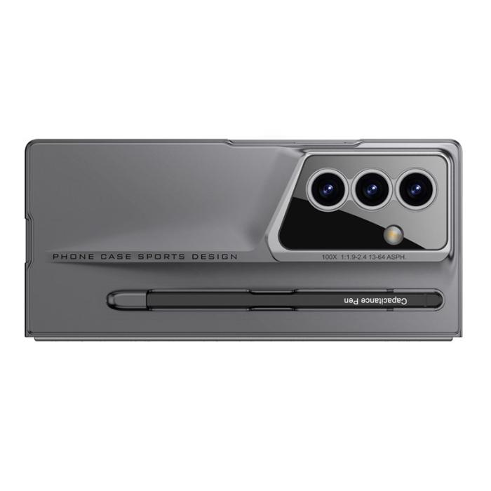 GKK - GKK Samsung Galaxy Z Fold7 Fodral - PC + TempeRöd Glass - Svart