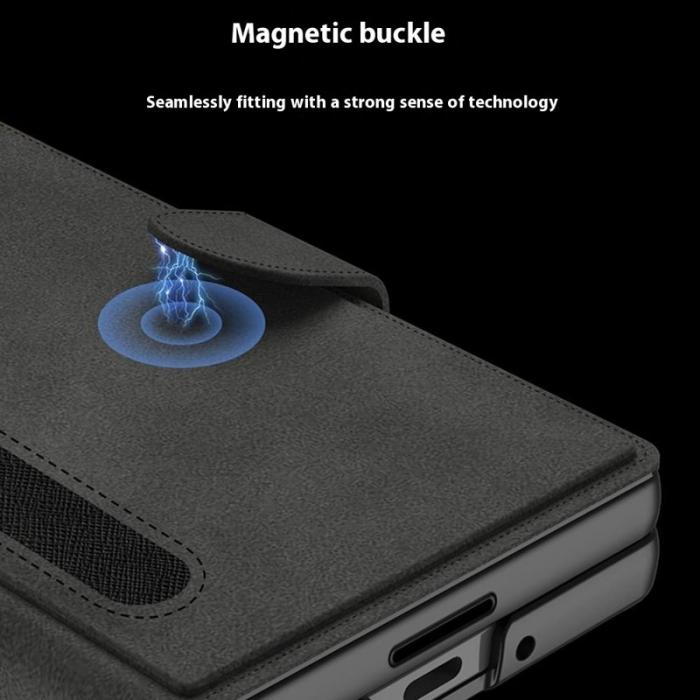 GKK - GKK Samsung Galaxy Z Fold7 Fodral PU PC - Brun