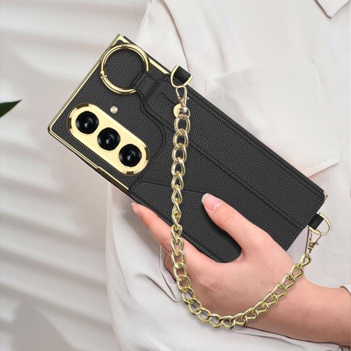 GKK - GKK Samsung Galaxy Z Fold7 Fodral - PU Rem Kickstand - Grön