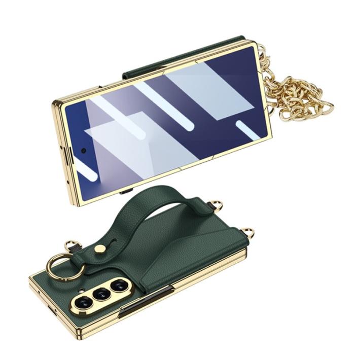 GKK - GKK Samsung Galaxy Z Fold7 Fodral - PU Rem Kickstand - Grå