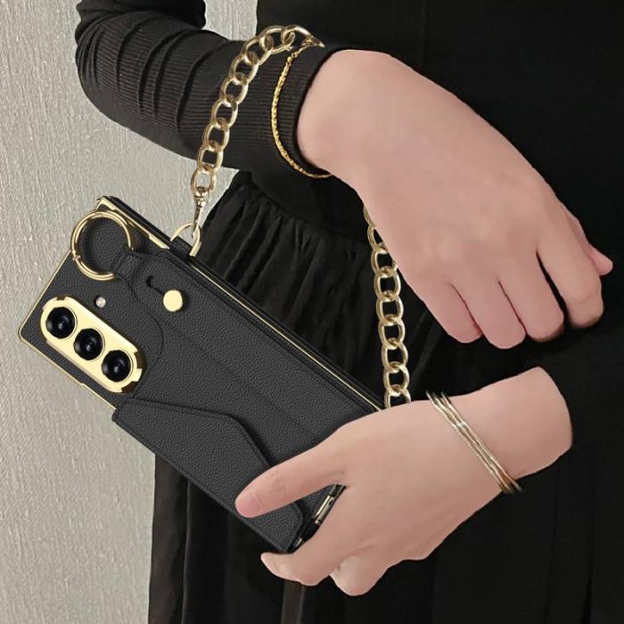 GKK - GKK Samsung Galaxy Z Fold7 Fodral - PU Rem Kickstand - Grå