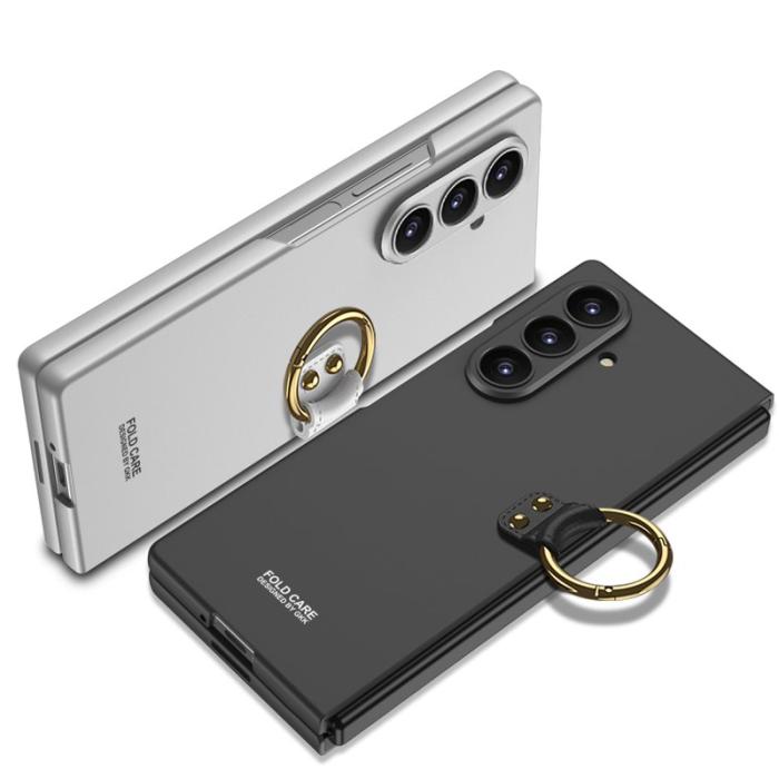 GKK - GKK Samsung Galaxy Z Fold7 Fodral - Slim Hard PC + TempeRöd Glass - Grå