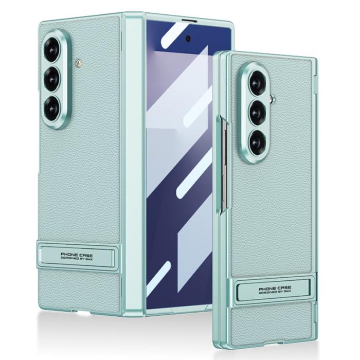 GKK - GKK Samsung Galaxy Z Fold7 Kickstand Fodral PU PC - Grön