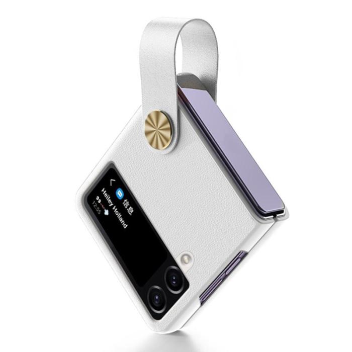 GKK - GKK Strap Kickstand Fodral för Samsung Galaxy Z Flip4 - Vit