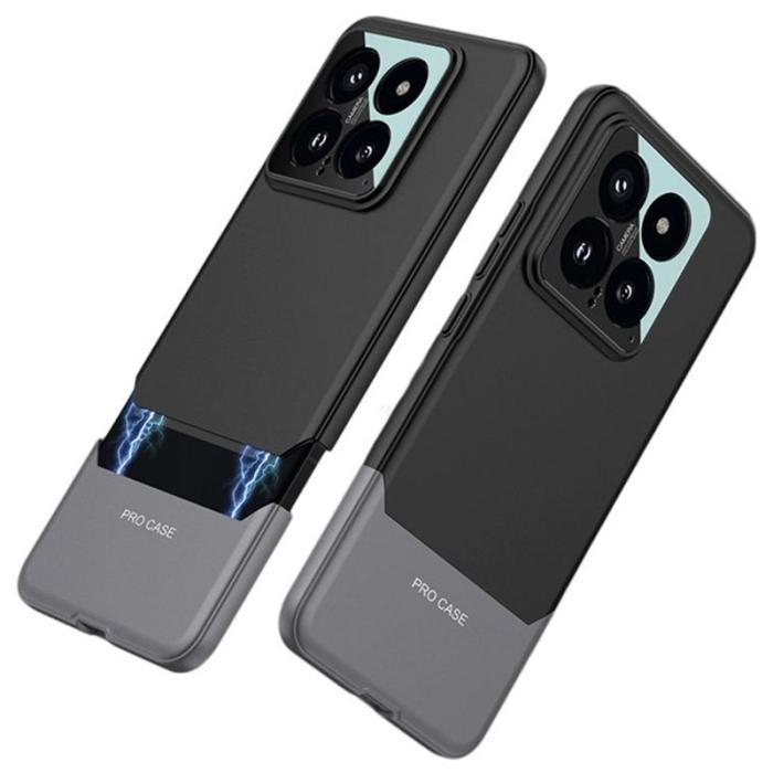 GKK - GKK Xiaomi 14 Fodral Detachable Magnetisk PC Skydd - Svart+Grå