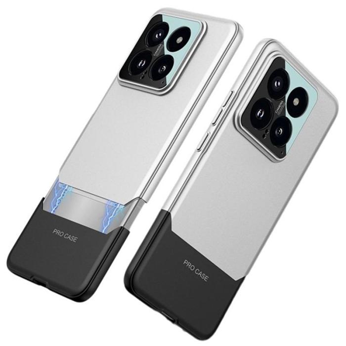 GKK - GKK Xiaomi 14 Fodral Detachable Magnetisk PC Skyddande - Silver+Svart