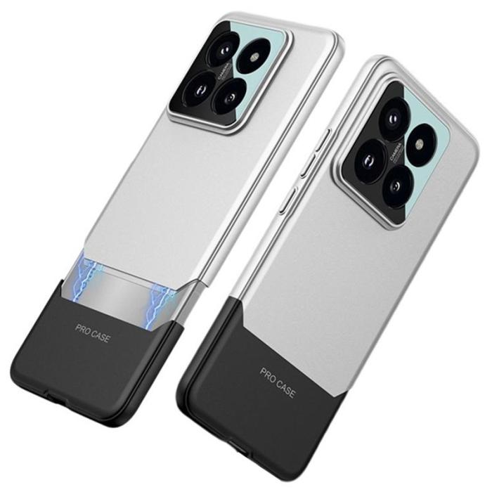 GKK - GKK Xiaomi 14 Pro Fodral Detachable Magnetisk PC - Silver+Black