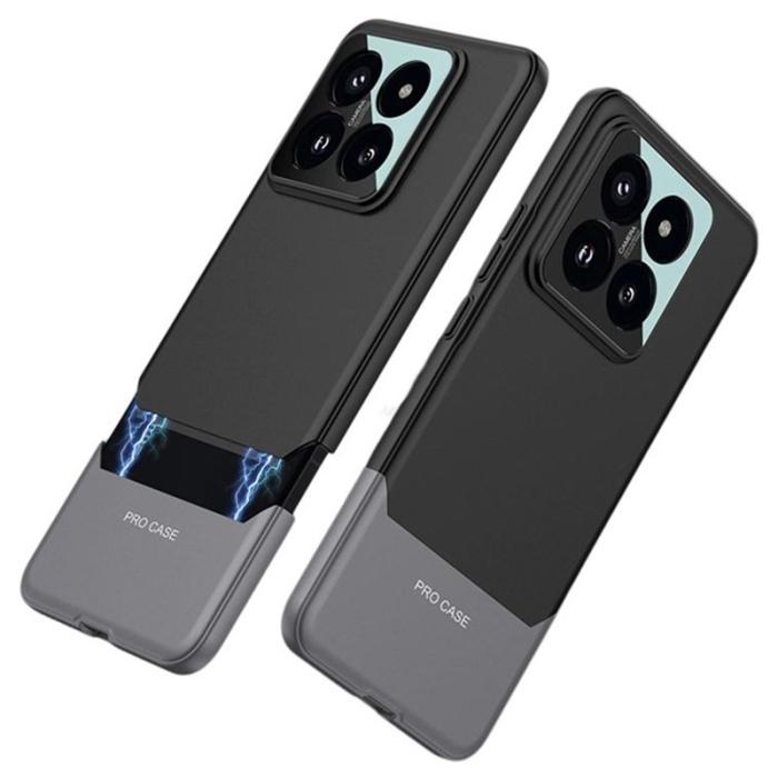 GKK - GKK Xiaomi 14 Pro Fodral Detachable Magnetisk PC - Svart+Grå