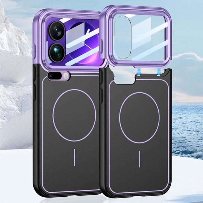 GKK - GKK Xiaomi 17 Pro Fodral - Äkta läder - Lila / Svart