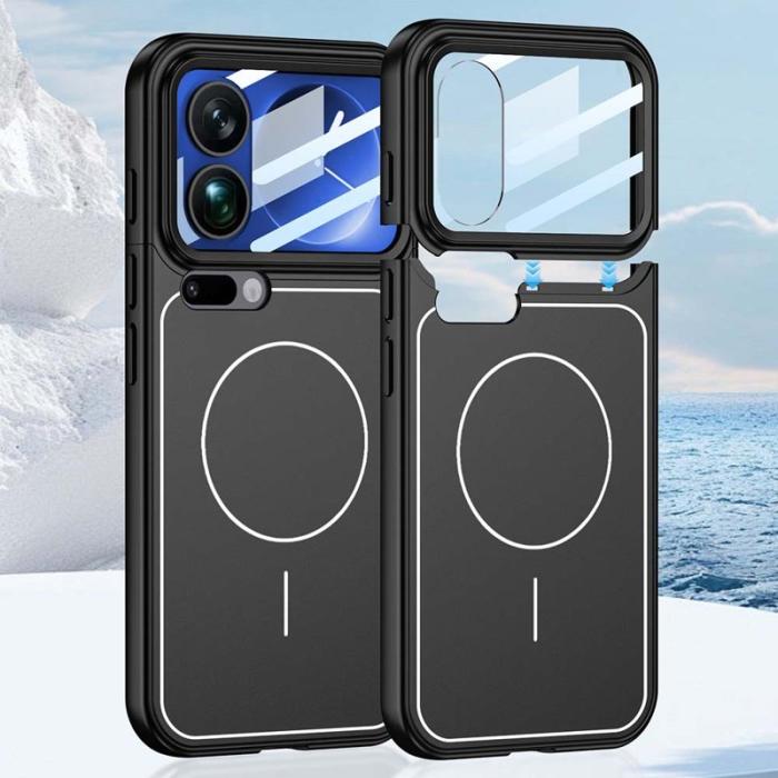 GKK - GKK Xiaomi 17 Pro Max Fodral Äkta läder - Svart