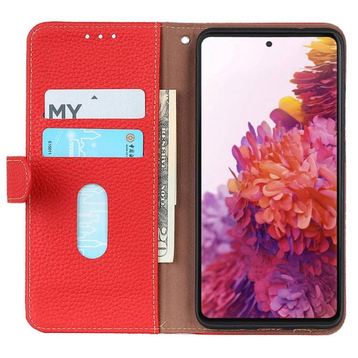 KHAZNEH - KHAZNEH för Xiaomi 17 Pro Max Plånboksfodral Äkta Läder - Röd